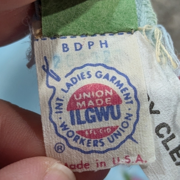 Vintage blue pink orange organza v neck puff sleeve ruffle neck maxi dress 10 - Picture 11 of 11